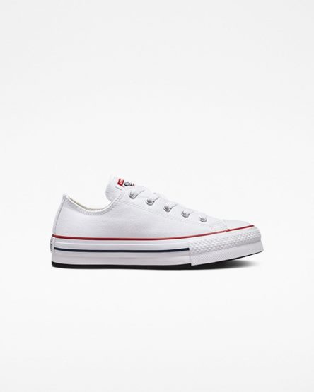 Topanky Na Platforme Converse Chuck Taylor All Star Lift Nizke Dievcenske Biele Tmavo Červené Námornícka Modrá | SK SYQWA9